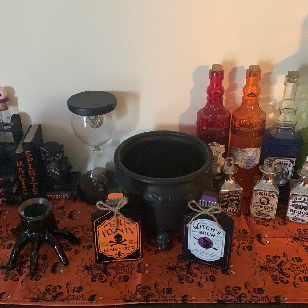 Halloween wooden potion bottles